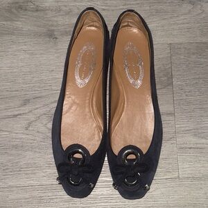 Elie Tahari Black Suede Loafers